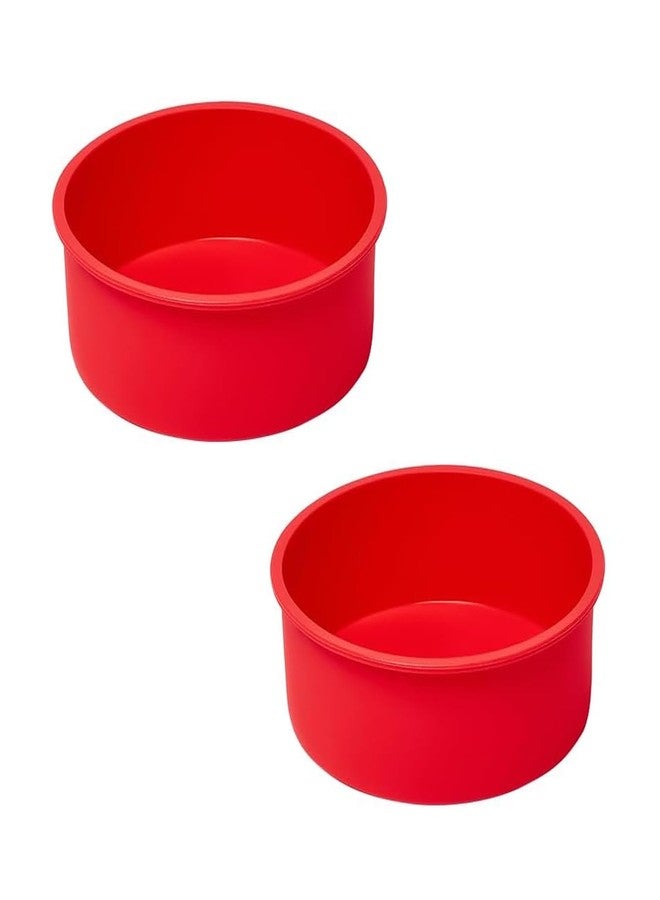 saphe 10 Inch round Cake Pans (2Packs) - Non-Stick Mini Round Baking Pans, Silicone Cake Molds for Small Layer Cakes and Desserts (10 inch) - Image 1